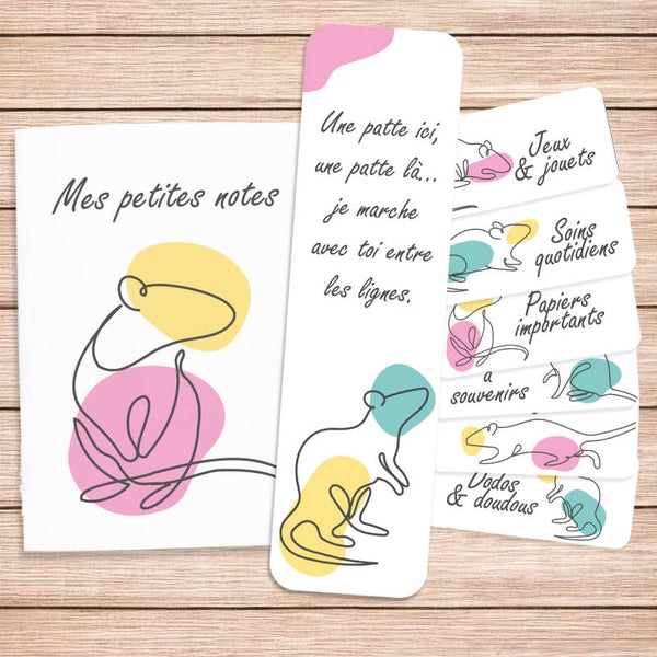 Pack de rentrée “Rat” – Papeterie mignonne et pratique