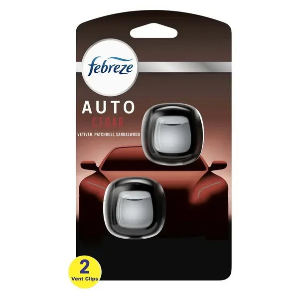 Febreze Auto Vent Clip Car Air Freshener, Cedar Scent
