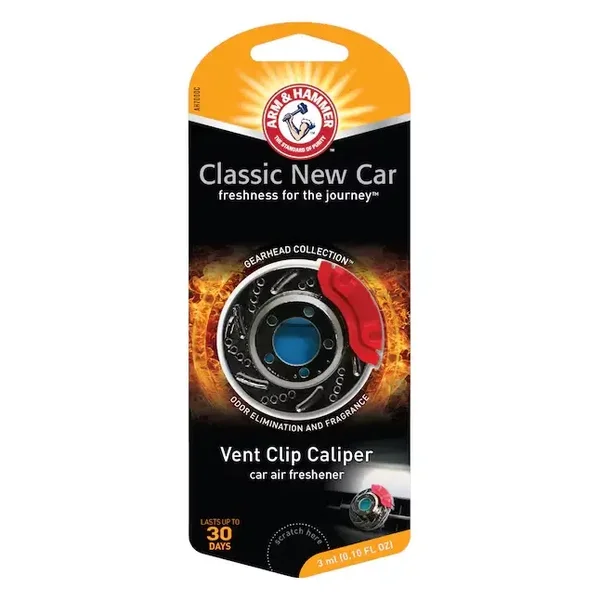 Arm & Hammer AH7000G Classic New Car GearHead Collection Vent Clip Air Freshener