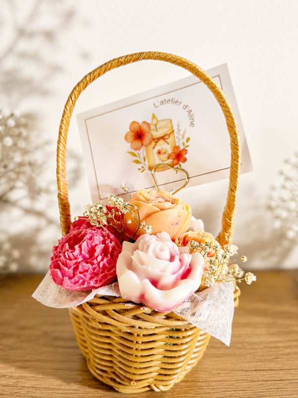Petit panier de fondants parfumés Chèvrefeuille