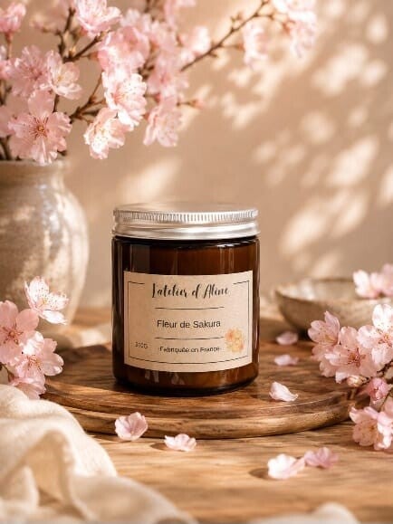 Bougie collection Ambre parfum Fleur de Sakura