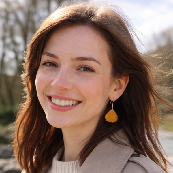 Boucles d’oreilles Capucine — pétales véritables