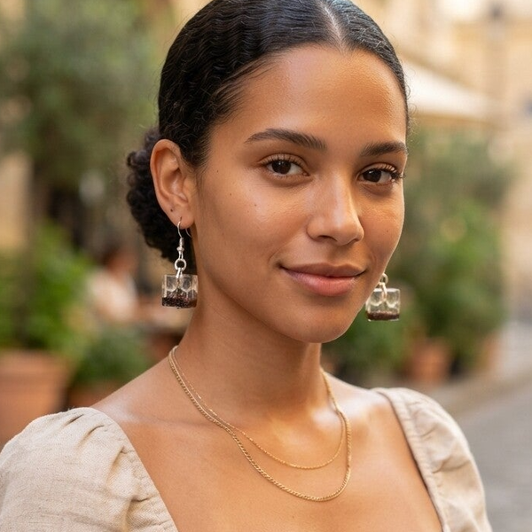 Boucles d’oreilles Pissenlit — graines véritables
