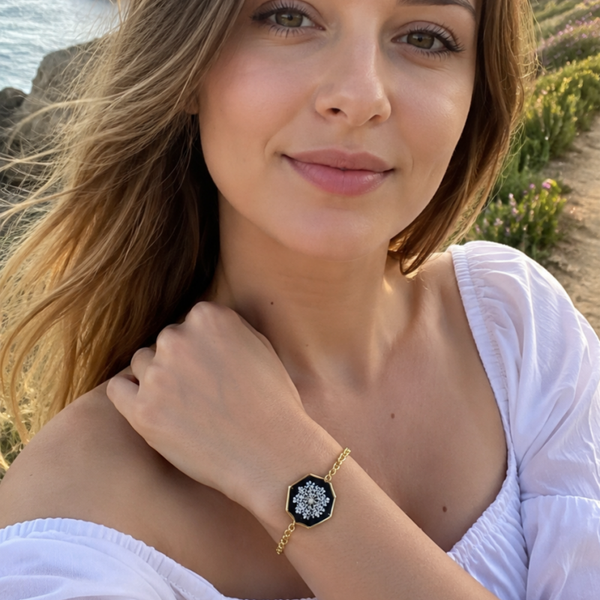 Bracelet Carotte sauvage — fleur véritable