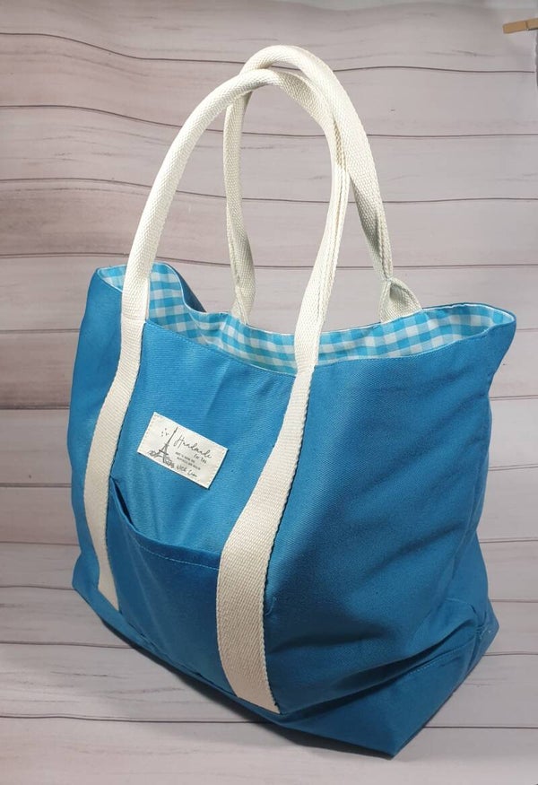 Aqua Breeze - Handgemaakte Tote Bag