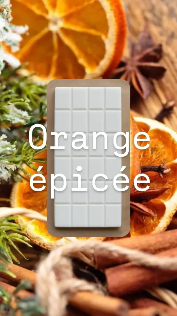 Tablette fondante orange épicée
