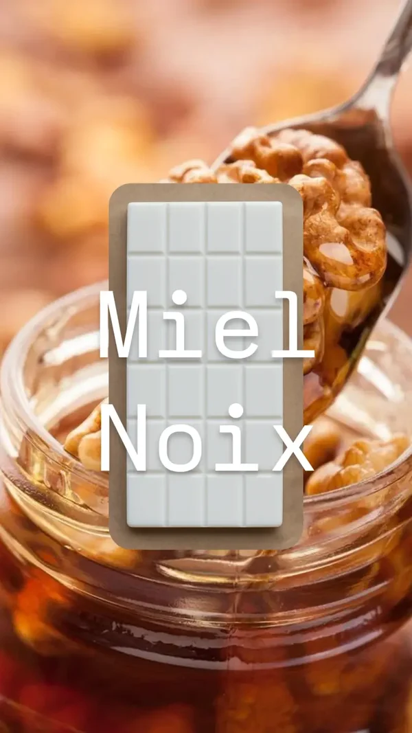 Tablette fondante miel noix