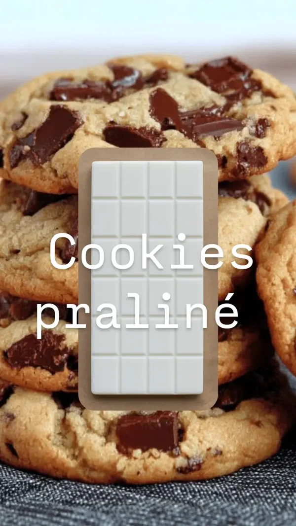 Tablette fondante cookies praliné