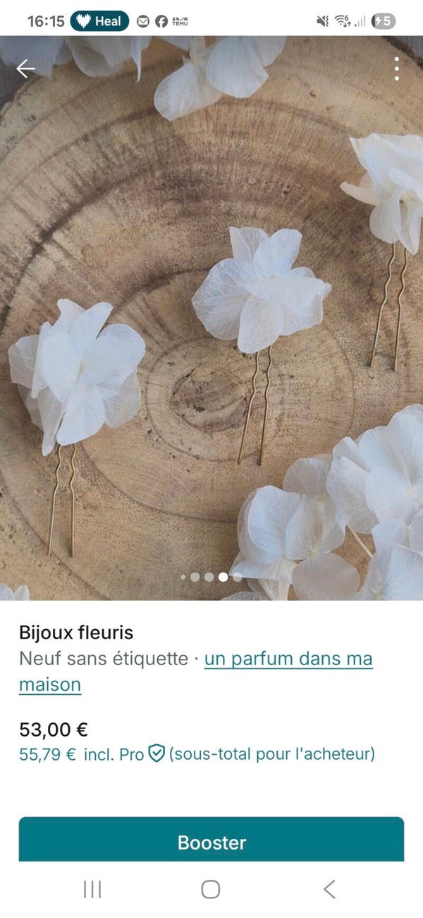 Pics à cheveux fleuris