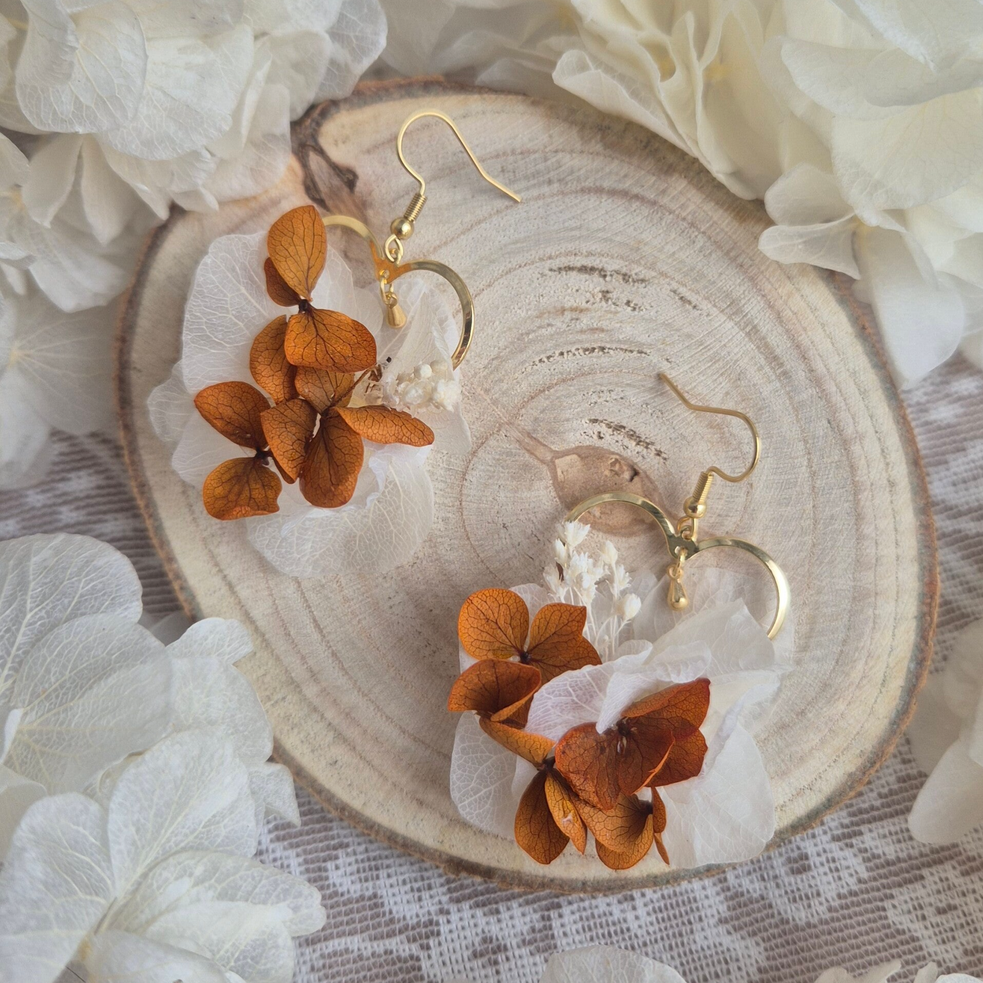 Boucles fleuries Alma (terracotta)