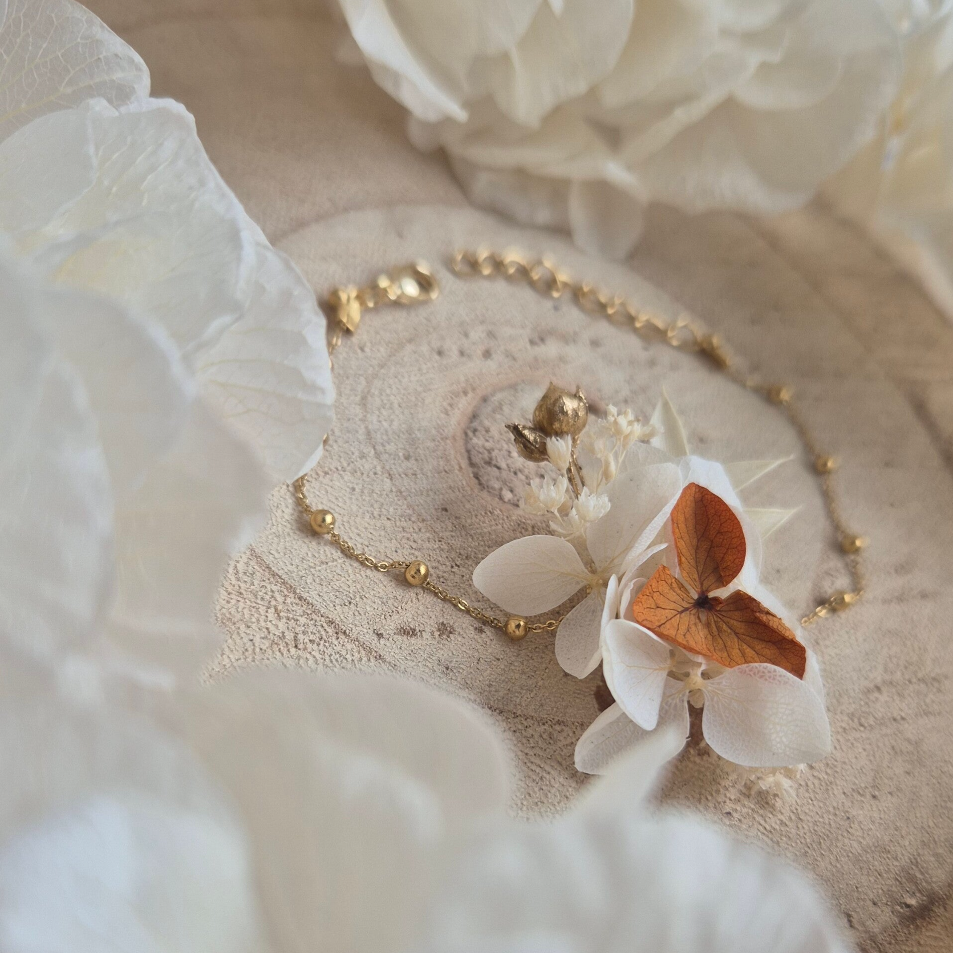 Bracelet fleuri automne