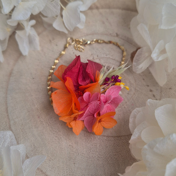 Bracelet fleuri coloré