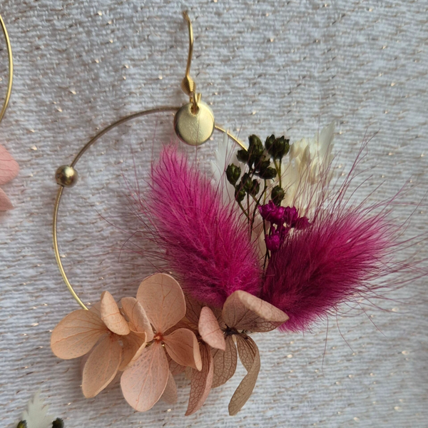 Boucles fleurs stabilisées