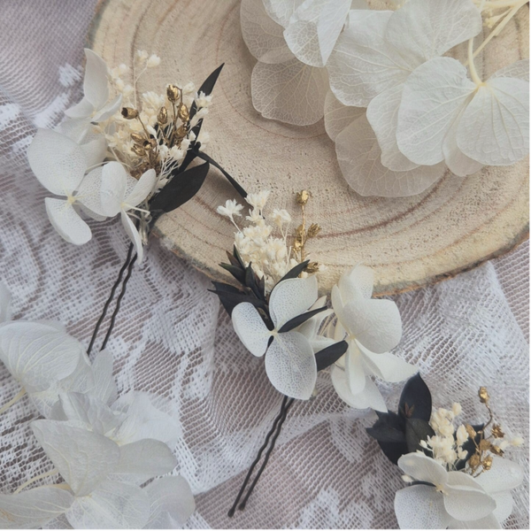 Pics à cheveux fleuris