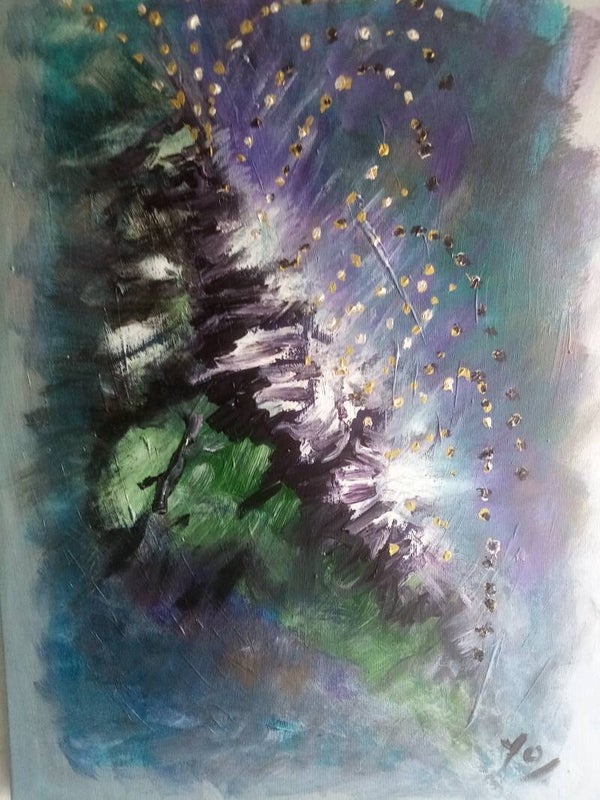 toile acrylique h 70 Lx 50/ juin 2026  original peint par moi même