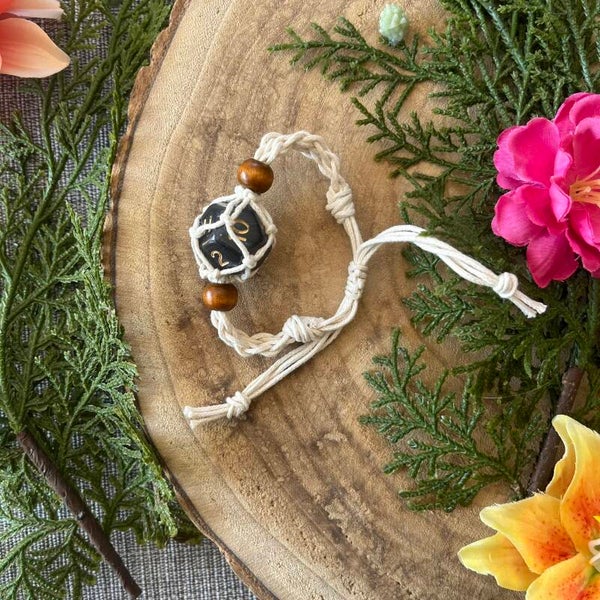 Armband Dobbelsteen - Geknoopt Wit