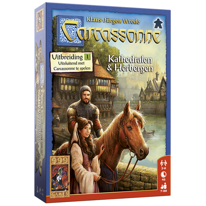 Carcassonne: Kathedralen & Herbergen Uitbreiding - Bordspel