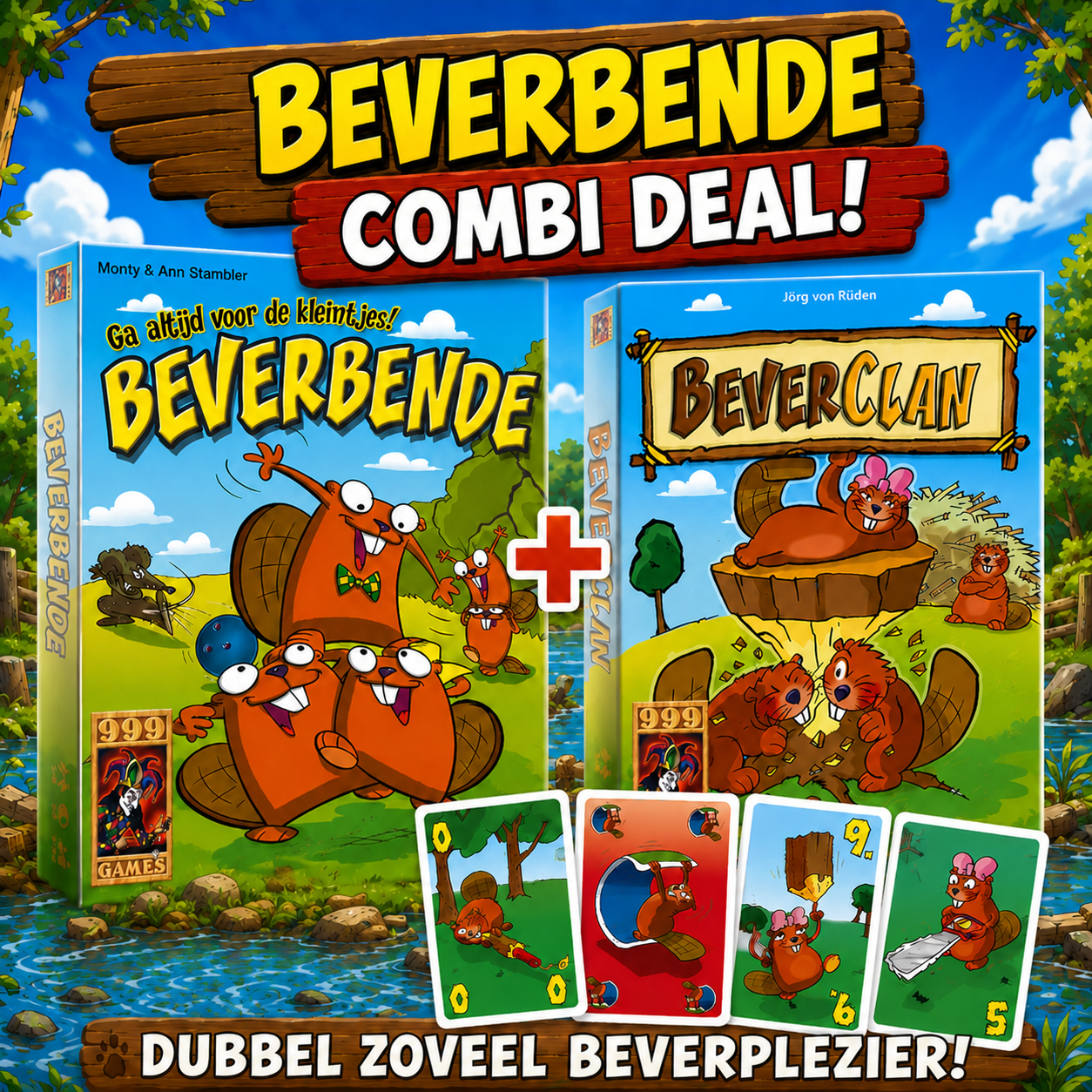 Combi-deal: Beverbende + Beverclan - Kaartspel