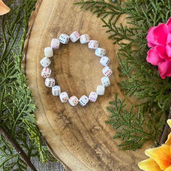 Armband Dobbelsteen - Cute White