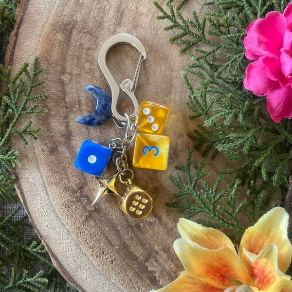 Sleutelhanger Dobbelsteen - YellowBlueStars