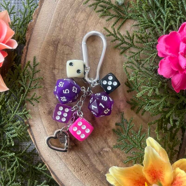 Sleutelhanger Dobbelsteen - Purple Dream