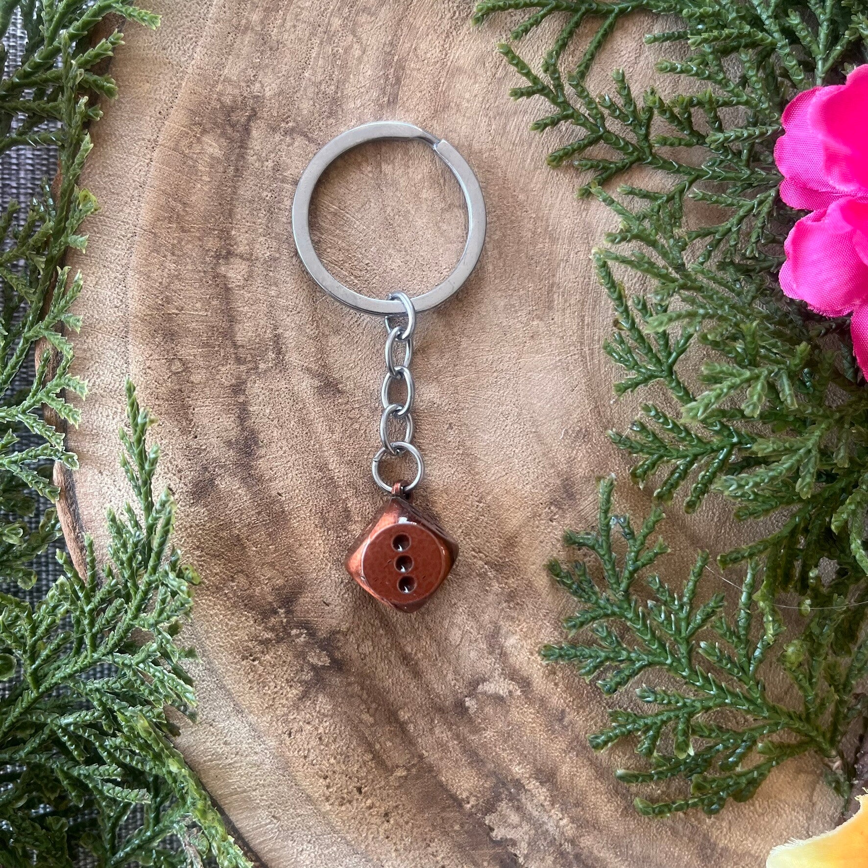 Sleutelhanger Dobbelsteen - OneDice x Brons