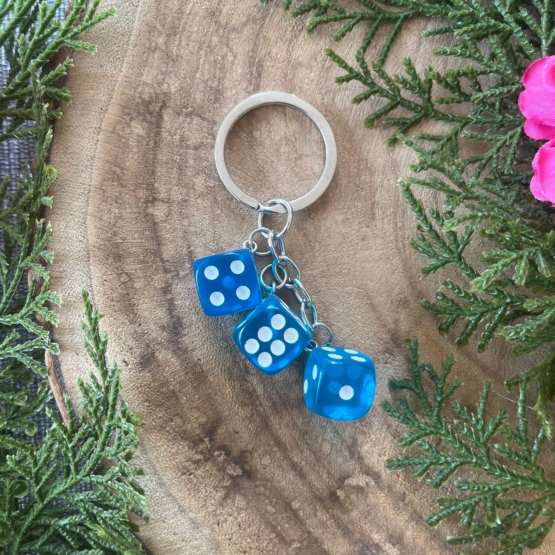 Sleutelhanger Dobbelsteen - Blauw