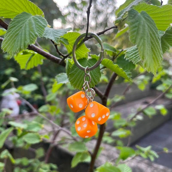 Sleutelhanger Dobbelsteen - Oranje