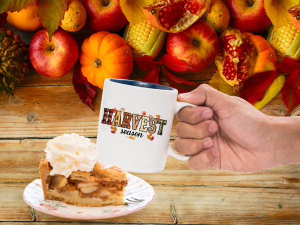 The Perfect Autumn Mug: "Harvest Season" Two-Tone Ceramic