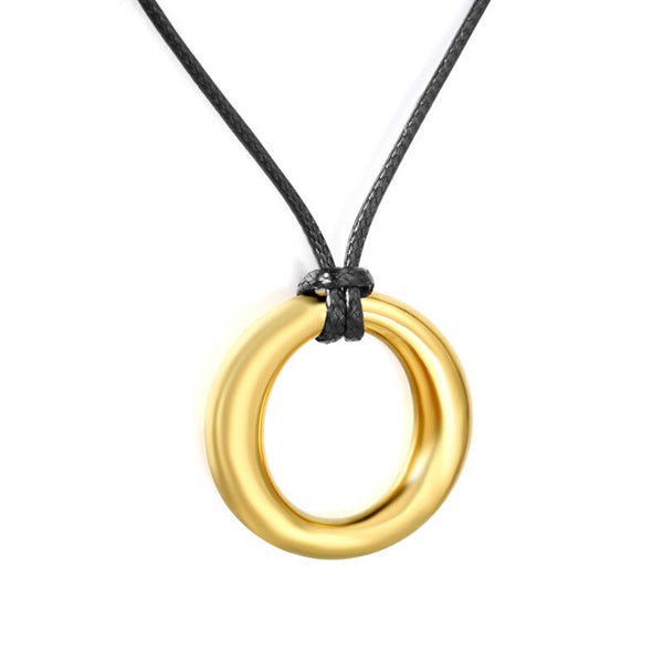 Ketting zwart met goud detail