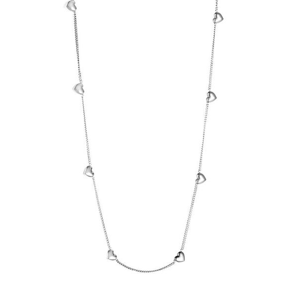 Hartjes ketting zilver