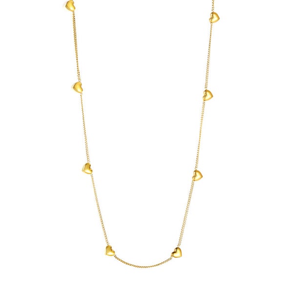 Hartjes ketting goud