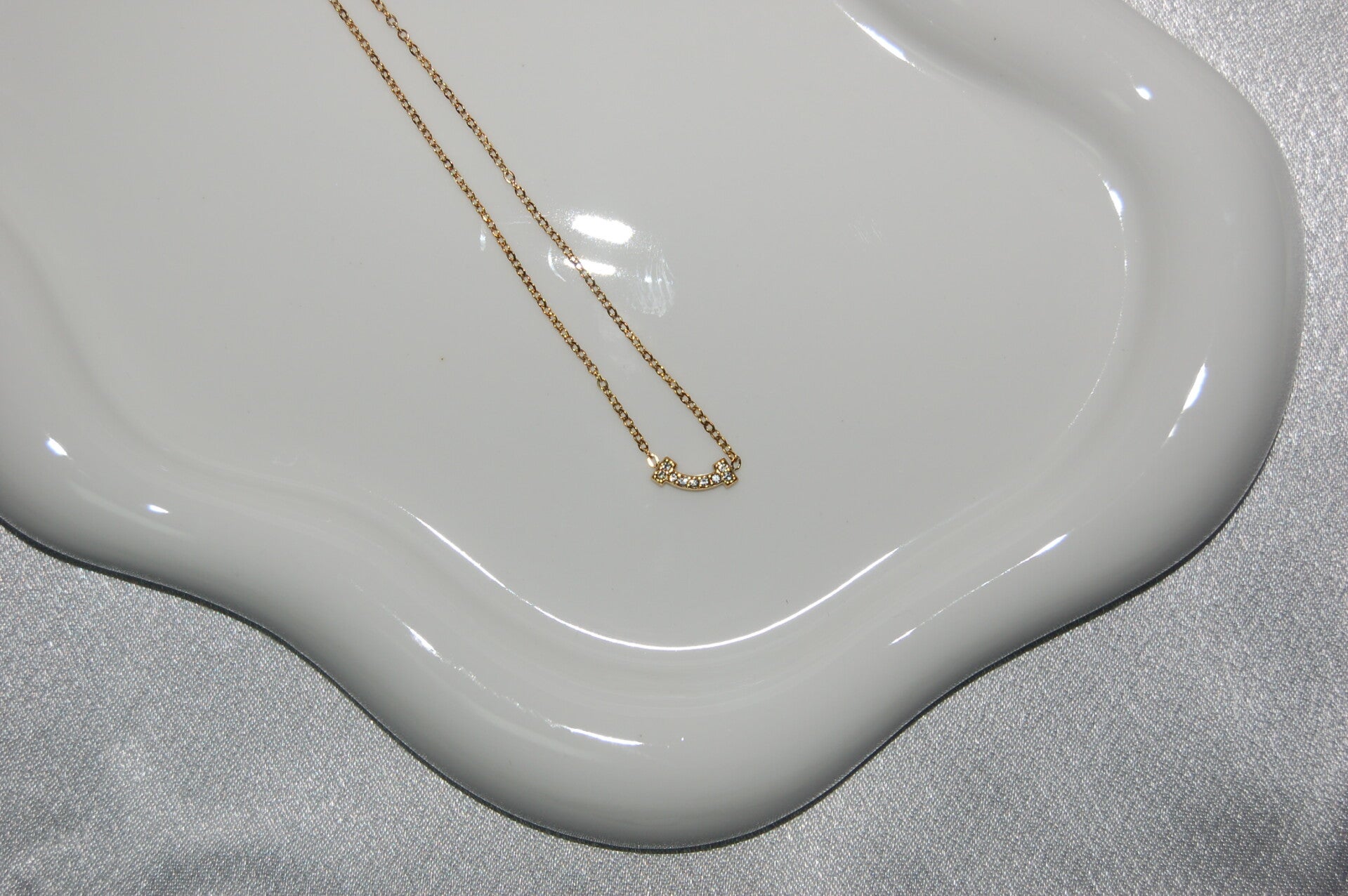 Strass ketting goud