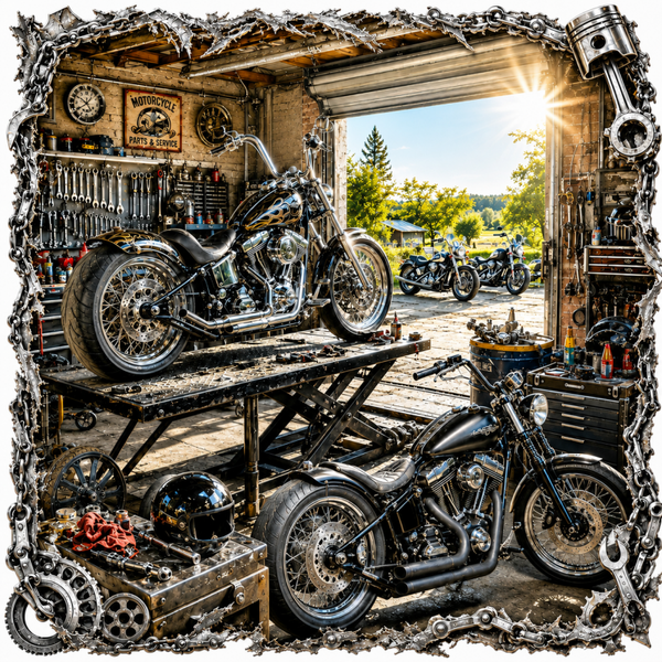 Motiv Biker Werkstatt