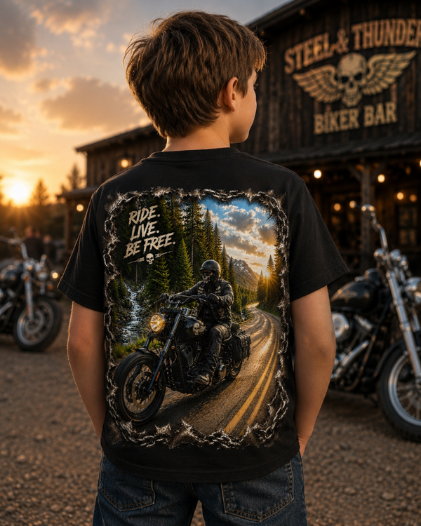 Motiv Biker  Ride Live Be Free