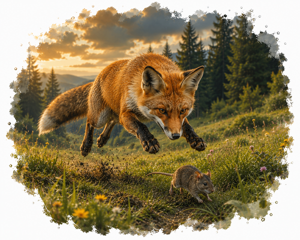 Motiv Fuchs mit Maus