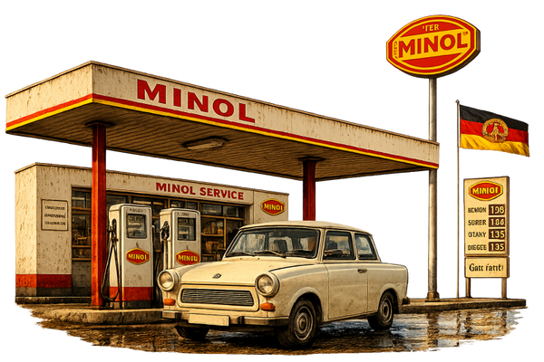Motiv Trabant Minol Tankstelle