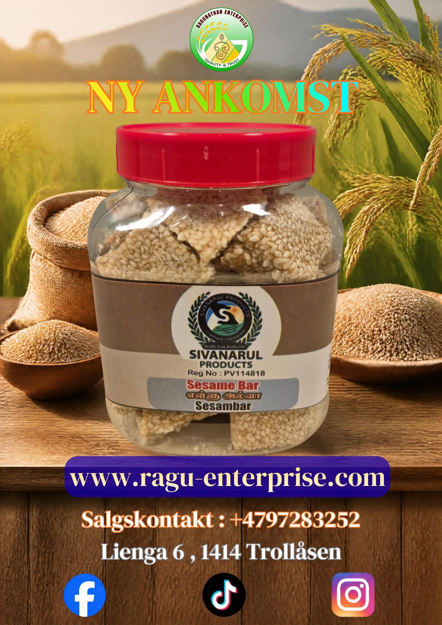 Sesame Bar 200g x 24