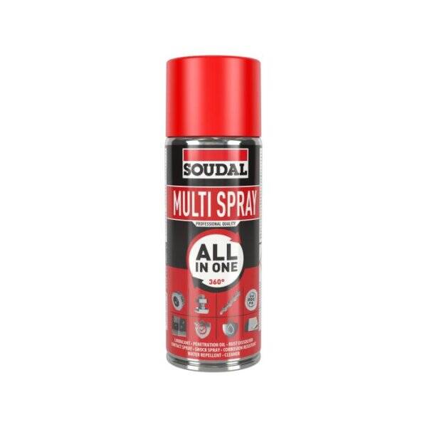 Soudal Multispray mit 8-facher Wirkung 400ml Dose, weiss