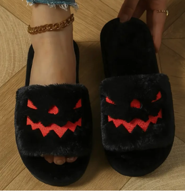 Monster Pumpkin Slippers