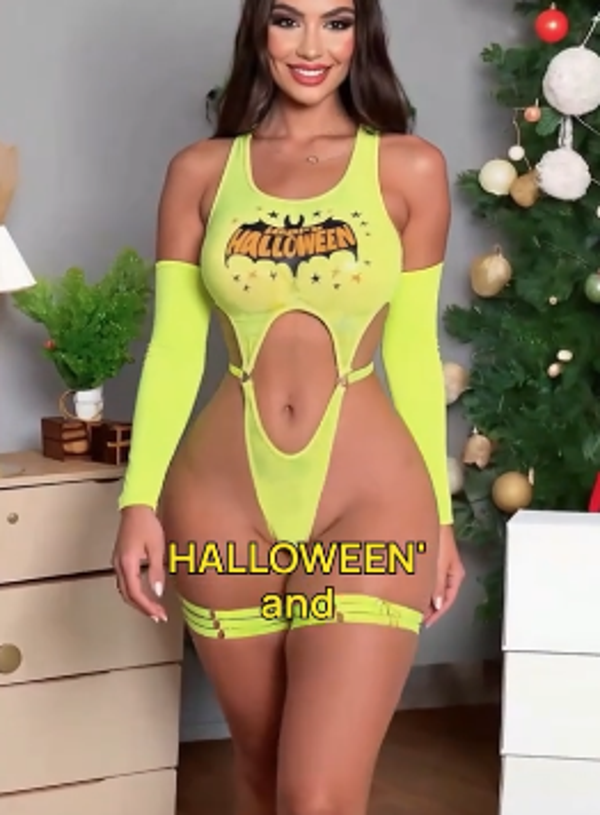 3-PCS-Sexy Halloween Bodysuit Set