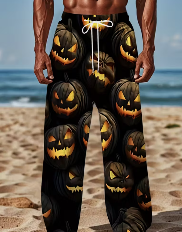 Winter Men'S Long Pants in American Retro Style, Loose Straight Cut, Trendy Casual Trousers