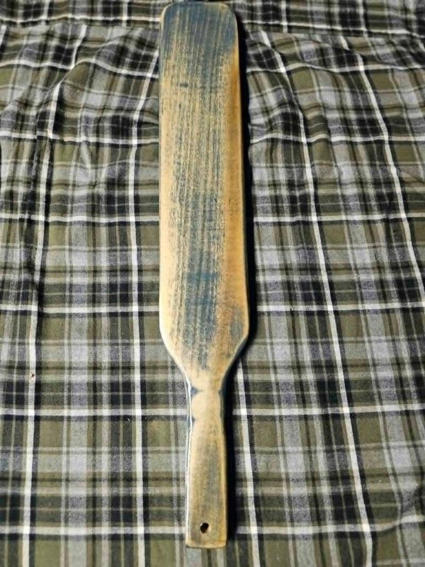 Distressed blues, satin finish