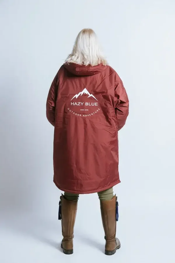 Hazy Blue Waterproof Adults Unisex All Weather Changing Robe - Newquay