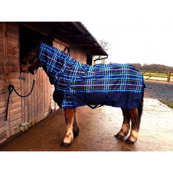 Sheldon 100g Combo Turnout Rug (Blue Check)