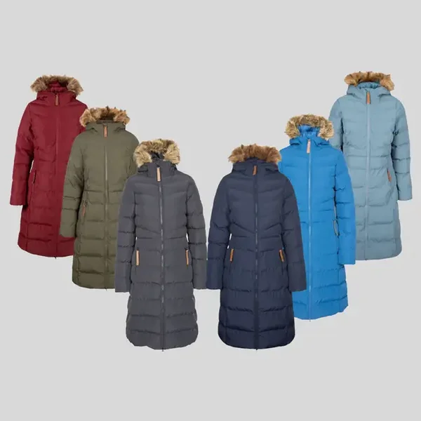 Trespass Audrey Ladies Long Parka Coat.