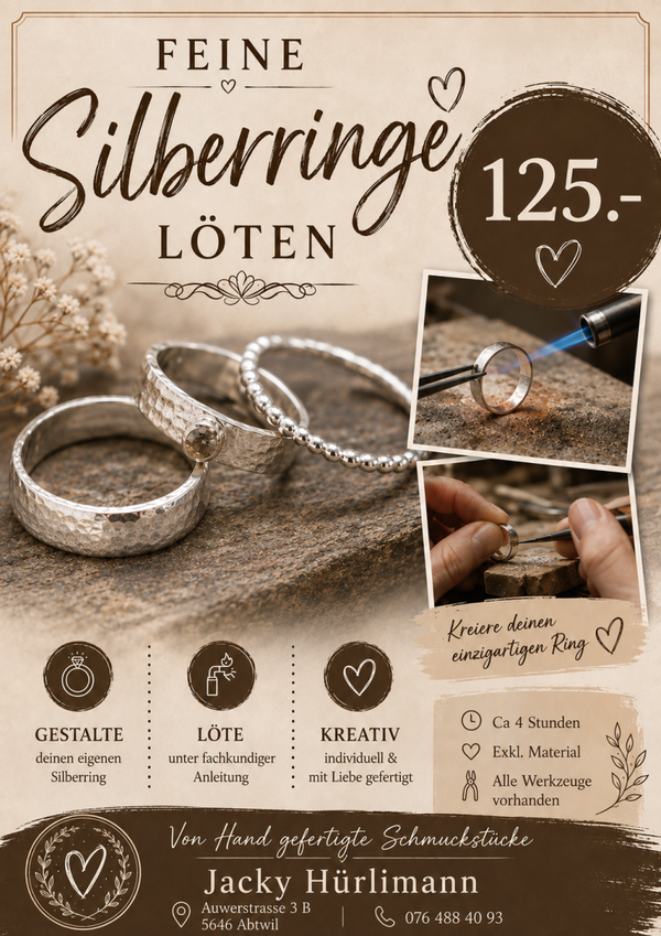 Feine Silberringe Löten
