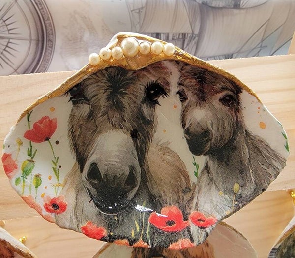 Trinket Dish Donkeys and Poppy