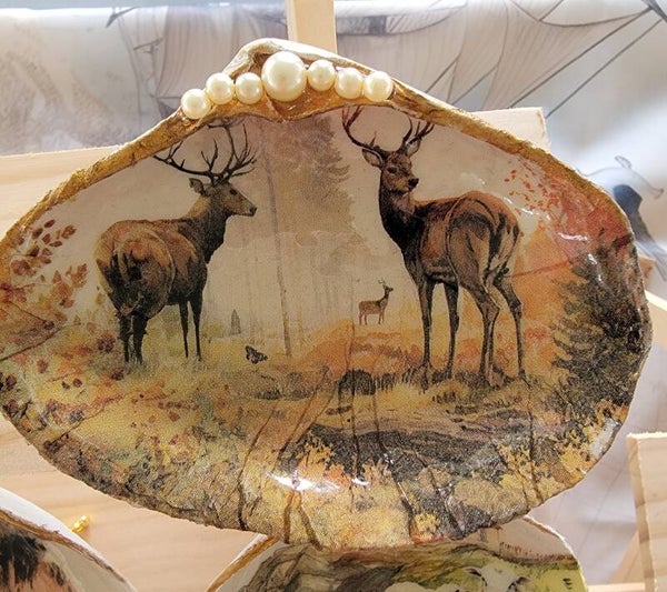 Trinket Dish Deers in Fall