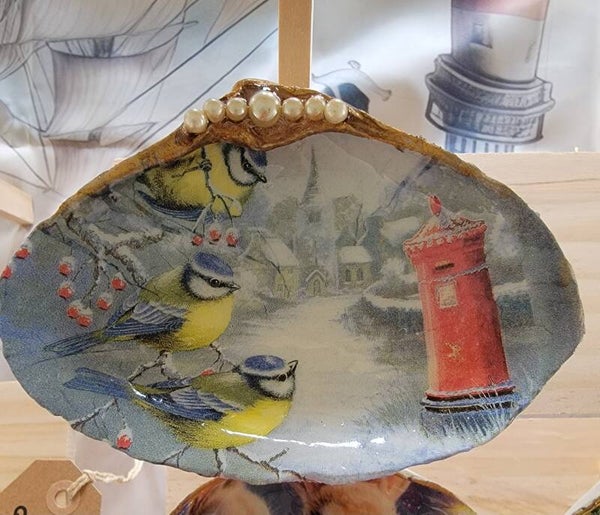 Trinket Dish Eurasian Blue Tits